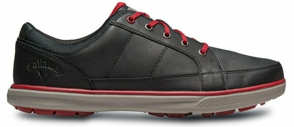 Heren golfschoenen Callaway Del Mar Sport Mens Golf Shoes Black/Red UK 8 - 1