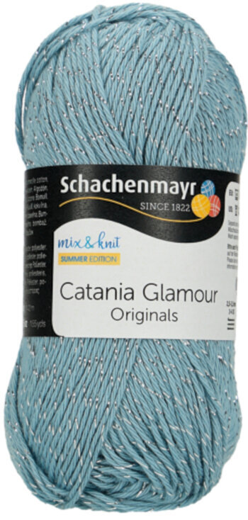 Fil à tricoter Schachenmayr Catania Glamour 00152 Blue Fil à tricoter