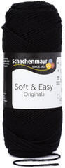 Pređa za pletenje Schachenmayr Soft & Easy 00099 Black Pređa za pletenje