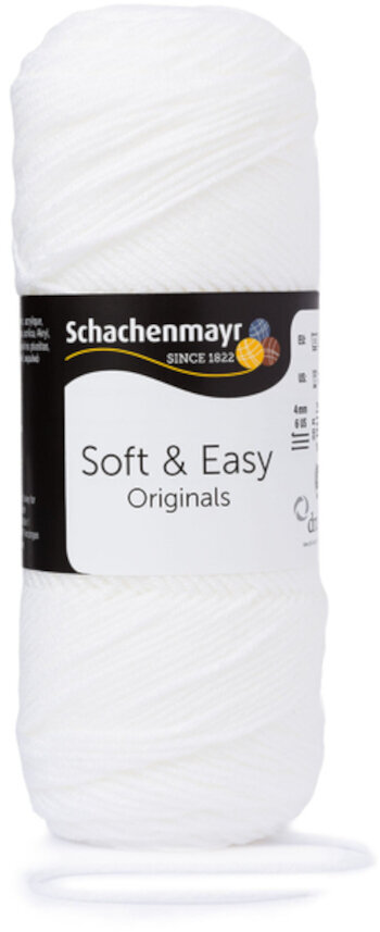 Knitting Yarn Schachenmayr Soft & Easy 00001  White