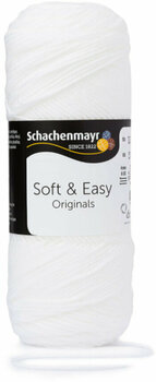 Knitting Yarn Schachenmayr Soft & Easy 00001  White - 1