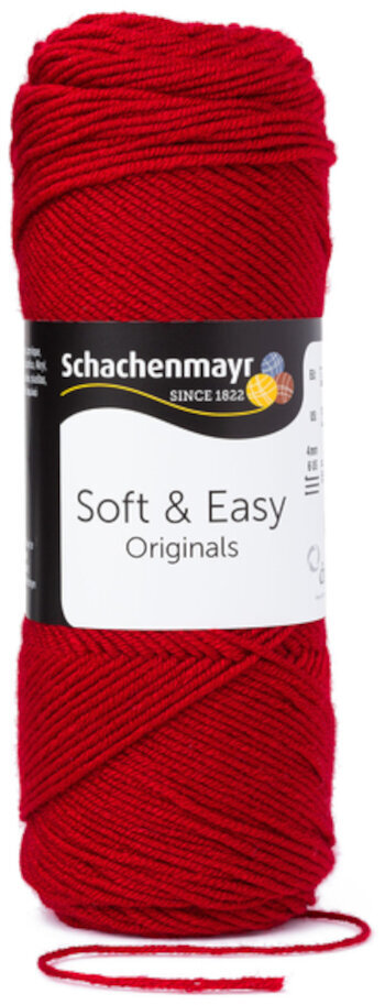 Fil à tricoter Schachenmayr Soft & Easy 00030 Cherry Fil à tricoter