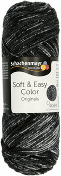 Fil à tricoter Schachenmayr Soft & Easy Color 00087 Black Fil à tricoter - 1