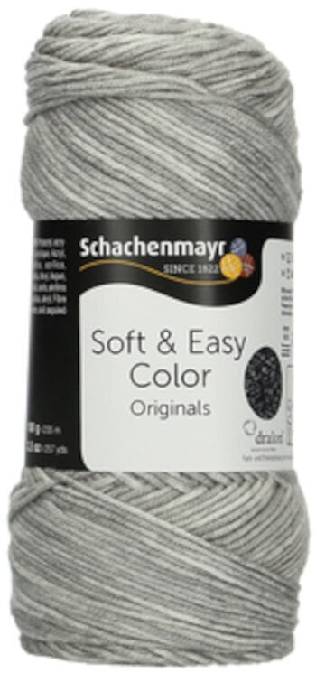 Fil à tricoter Schachenmayr Soft & Easy Color 00082 Light Gray Fil à tricoter