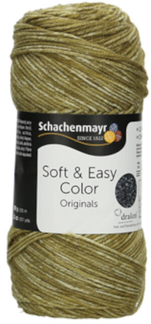 Fil à tricoter Schachenmayr Soft & Easy Color 00084 Khaki Fil à tricoter