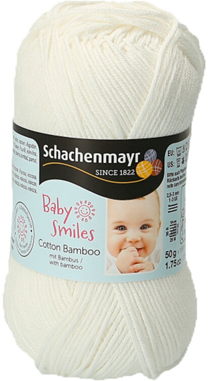 Hilo de tejer Schachenmayr Baby Smiles Cotton Bamboo 01002 Natural Hilo de tejer