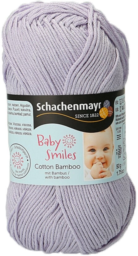 Hilo de tejer Schachenmayr Baby Smiles Cotton Bamboo 01040 Lilac Hilo de tejer