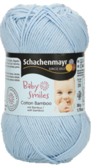 Hilo de tejer Schachenmayr Baby Smiles Cotton Bamboo 01054 Light Blue Hilo de tejer