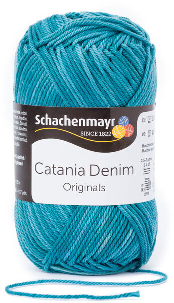 Fil à tricoter Schachenmayr Catania Denim 00186 Petrol Fil à tricoter