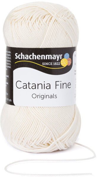 Fil à tricoter Schachenmayr Catania Fine 01005 Cream