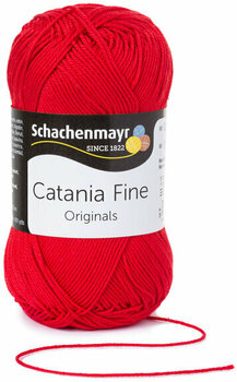 Fios para tricotar Schachenmayr Catania Fine 01002 Tomato - 1
