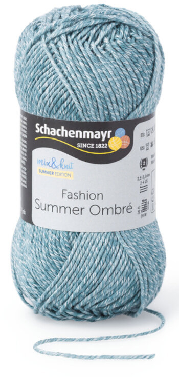 Knitting Yarn Schachenmayr Summer Ombré 00082 Petrol Dégradé Knitting Yarn