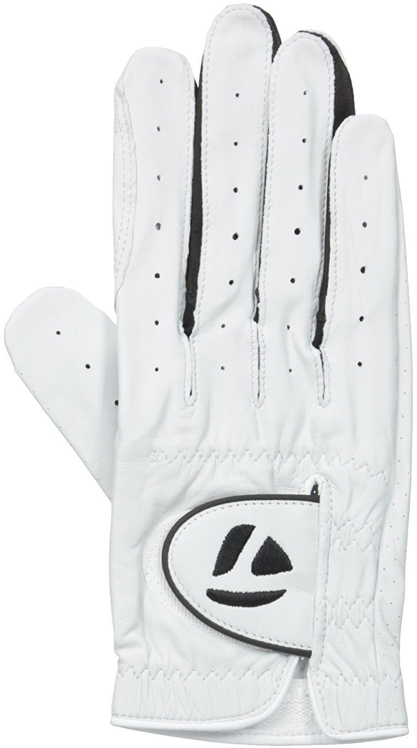 Gloves TaylorMade Targa Mens Golf Glove Black/White Left Hand for Right Handed Golfers S