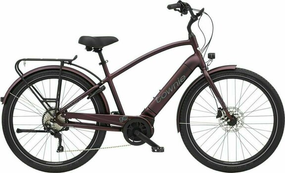 Bicicletă electrică Trekking / City Electra Townie Path Go! 10D Shimano Deore RD-M4100 1x10 Matte Oxblood - 1