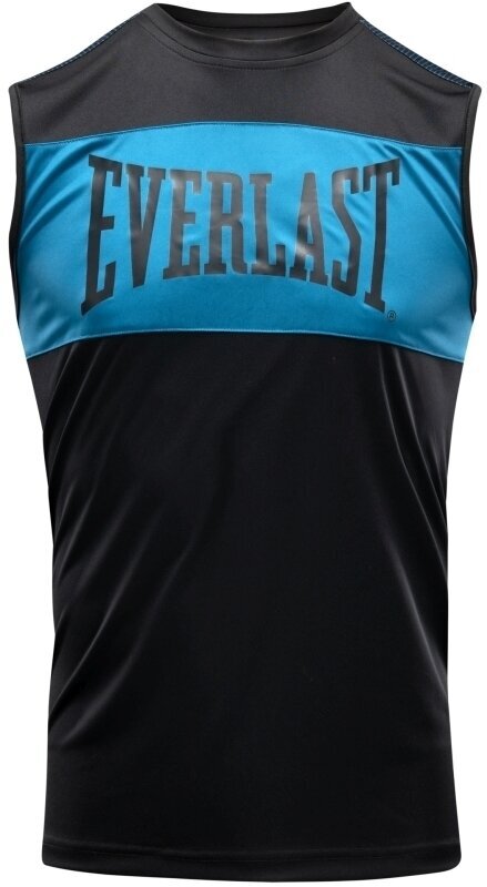 Majica za fitnes Everlast Jab Black/Blue L Majica za fitnes
