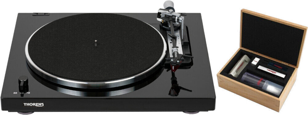 Gira-discos Hi-Fi Thorens TD 103 A Black Gloss Cleaning SET Brilho-Preto