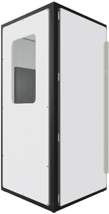 Panel acústico portátil Vicoustic VicBooth Ultra 1x1 - VicPattern Ultra Wavewood White Panel acústico portátil