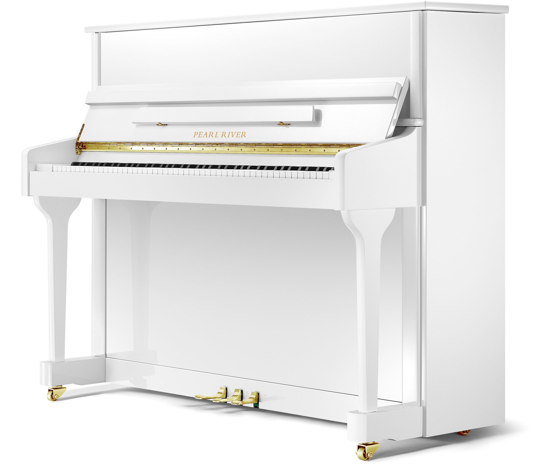 Akoestische piano, staande piano Pearl River EU118-WP Wit