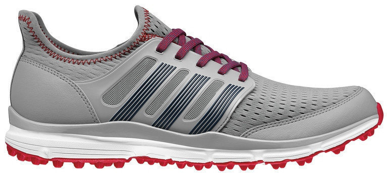 Golfskor för herrar Adidas Climacool Mens Golf Shoes Mid Grey/Night Marine/Power Red UK 9