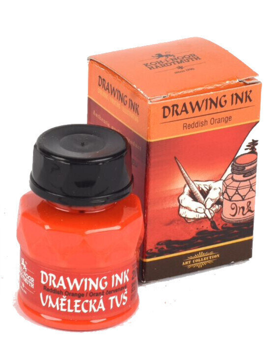 Tinta KOH-I-NOOR Drawing Ink 2270 Reddish Orange Tinta