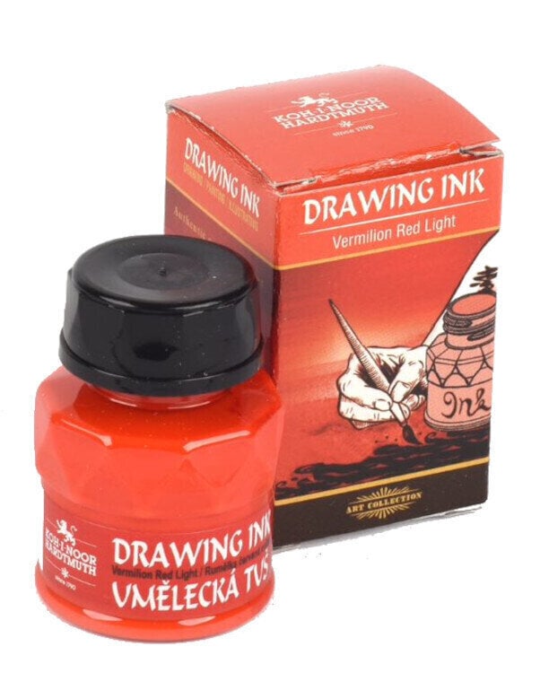 Tinte KOH-I-NOOR Drawing Ink 2305 Vermilion Red Light