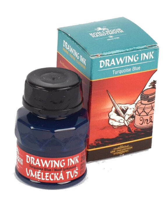 Cerneală KOH-I-NOOR Drawing Ink 2461 Turquoise Blue