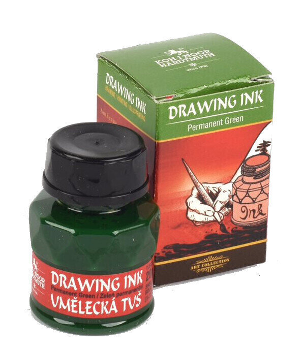Мастило KOH-I-NOOR Drawing Ink 2530 Permanent Green