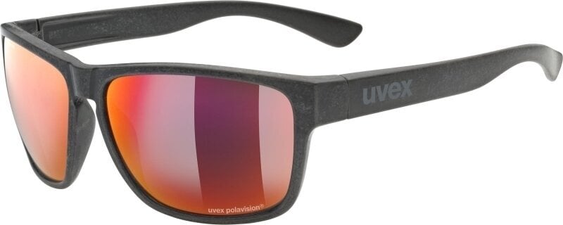 Lifestyle-bril UVEX LGL Ocean P Black Mat/Mirror Red Lifestyle-bril