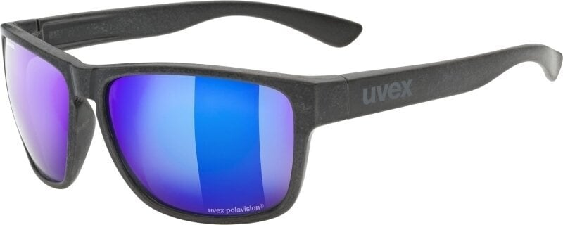 Livsstil briller UVEX LGL Ocean P Black Mat/Mirror Blue Livsstil briller