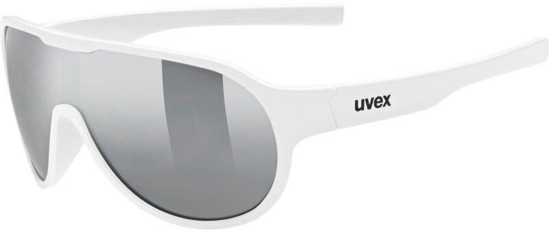 Gafas de ciclismo UVEX Sportstyle 512 White/Silver Mirrored Gafas de ciclismo