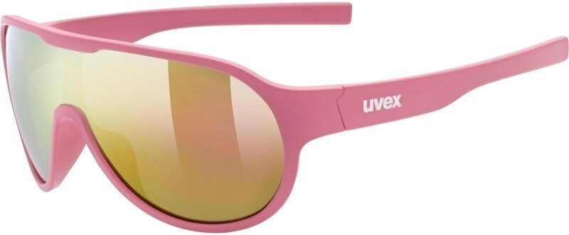 Óculos de ciclismo UVEX Sportstyle 512 Pink Mat/Pink Mirrored Óculos de ciclismo