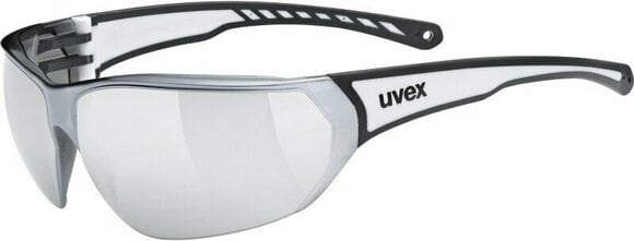 Cycling Glasses UVEX Sportstyle 204 Black White/Silver Mirrored Cycling Glasses - 1