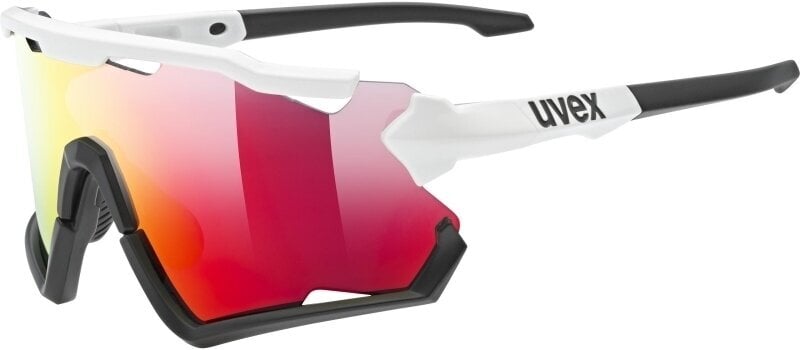 Occhiali da ciclismo UVEX Sportstyle 228 White/Black/Red Mirrored Occhiali da ciclismo