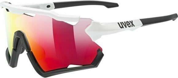 Cycling Glasses UVEX Sportstyle 228 White/Black/Red Mirrored Cycling Glasses - 1