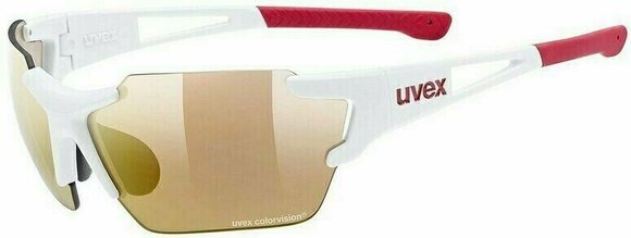 Kerékpáros szemüveg UVEX Sportstyle 803 Race CV V Small White Mat/Red Kerékpáros szemüveg - 1
