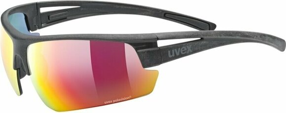 Cycling Glasses UVEX Sportstyle Ocean P Black Mat/Red Mirrored Cycling Glasses - 1