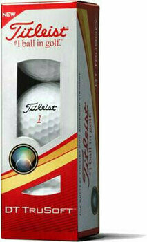 Nova loptica za golf Titleist Dt Trusoft 3-Ball White - 1