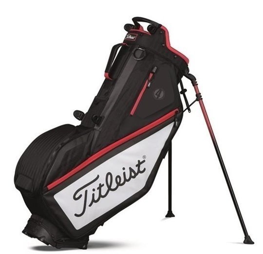 Golfbag Titleist Players 4 Bag Blk/Wh/Red