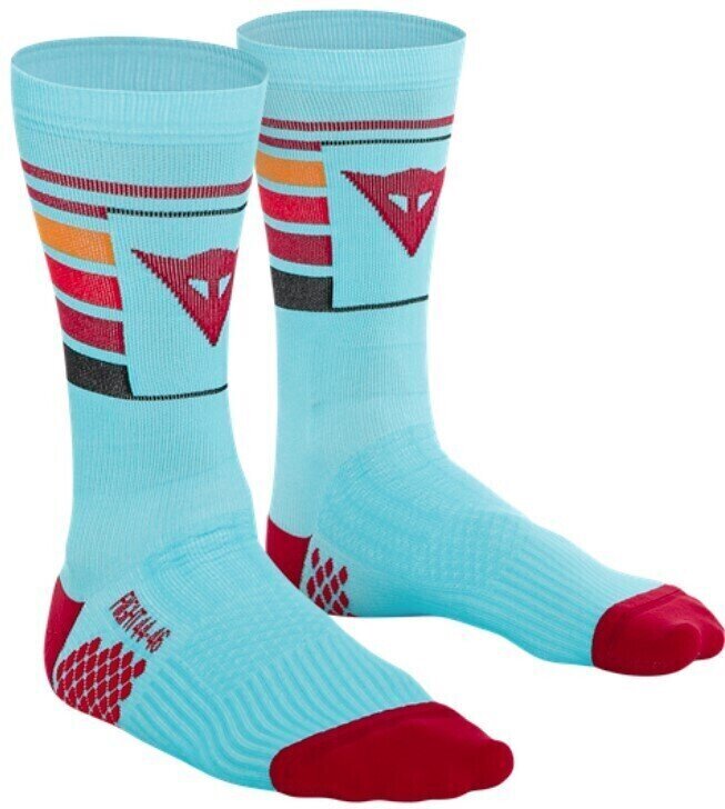 Чорапи за колоездене Dainese HG Hallerbos Light Blue/Red S Чорапи за колоездене