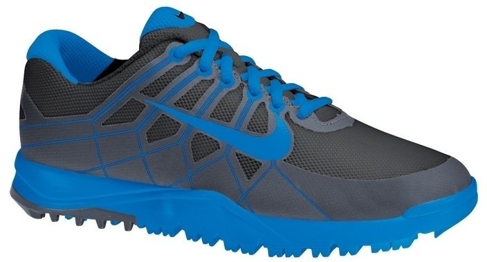 Calçado de golfe júnior Nike Range Junior Golf Shoes Grey/Blue US4Y