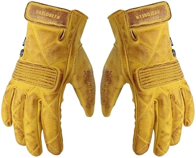 Motorcycle Gloves Trilobite 1941 Faster Gloves Yellow 3XL Motorcycle Gloves