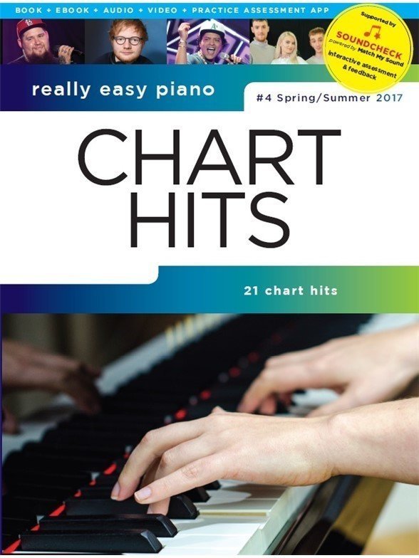 Partitura para pianos Music Sales Really Easy Piano: Chart Hits - 4 Spring/Summer 2017 Piano
