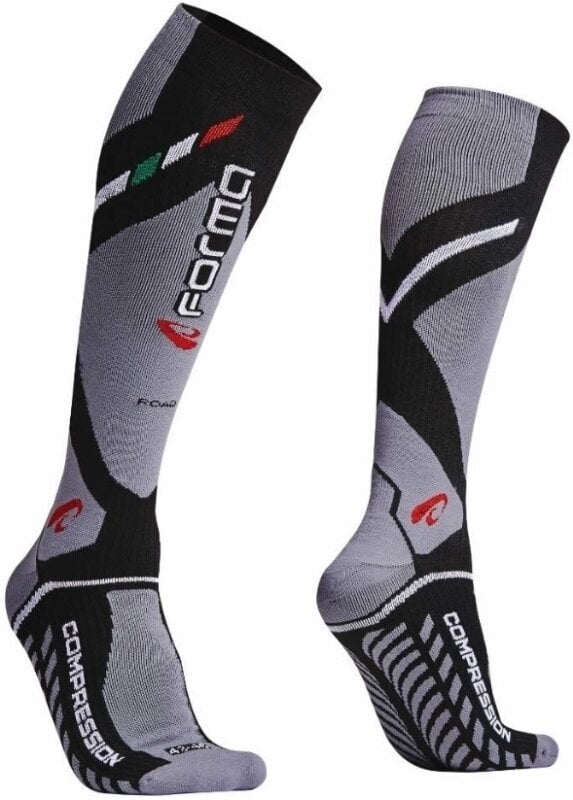 Ponožky Forma Boots Ponožky Road Compression Socks Black/Grey 43/46