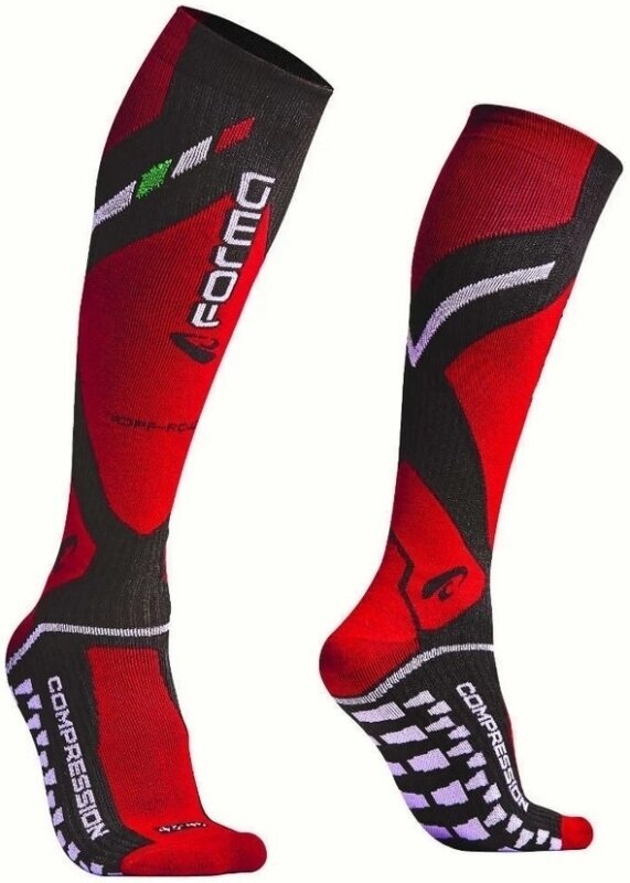 Meias Forma Boots Meias Off-Road Compression Socks Black/Red 35/38