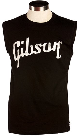 T-shirt Gibson Distressed Logo Muscle T Black XXL
