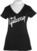 T-särk Gibson Distressed Logo Women's V-Neck Black Large