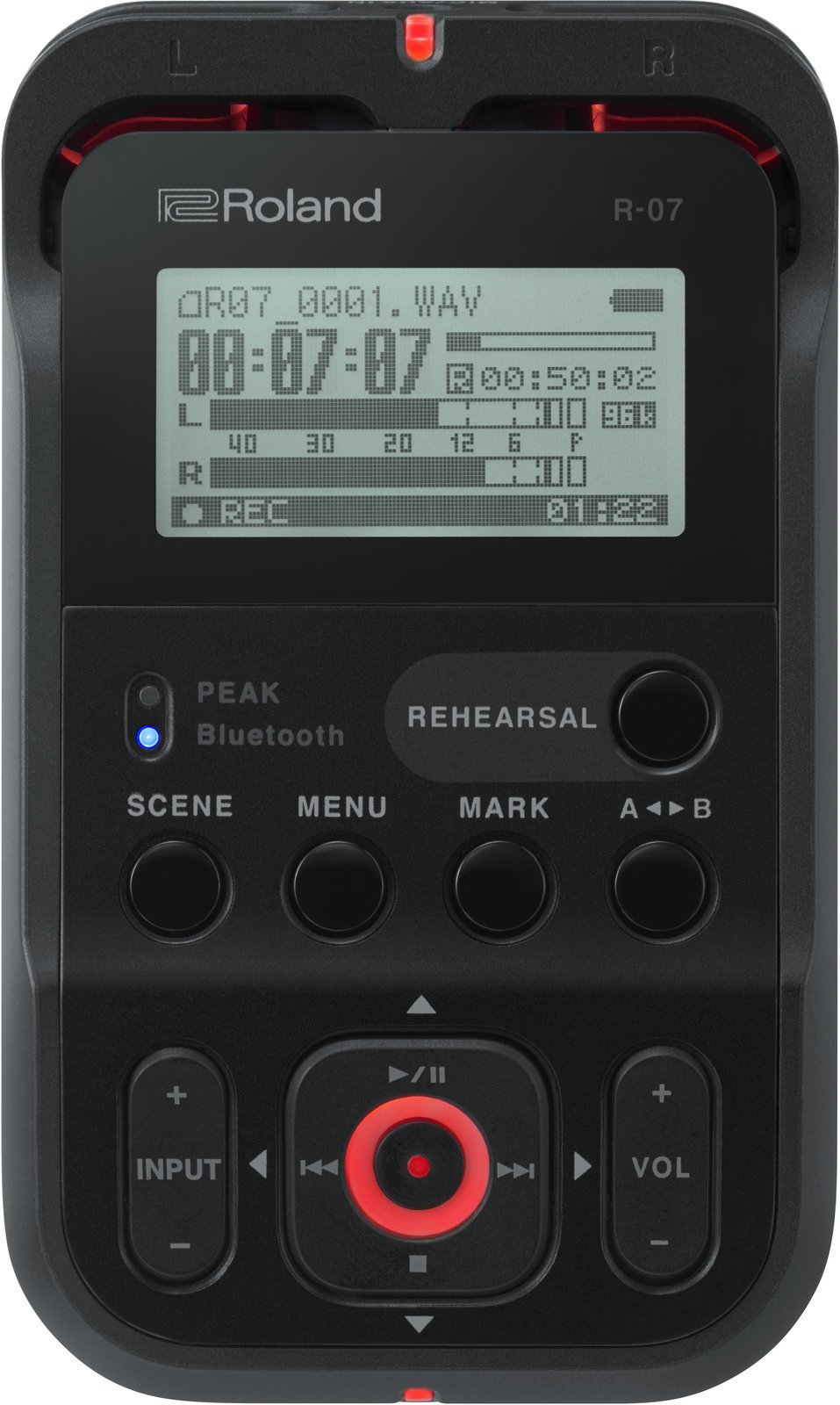 Draagbare digitale recorder Roland R-07 Zwart