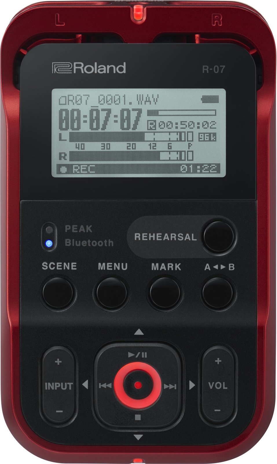 Portable Digital Recorder Roland R-07 Red