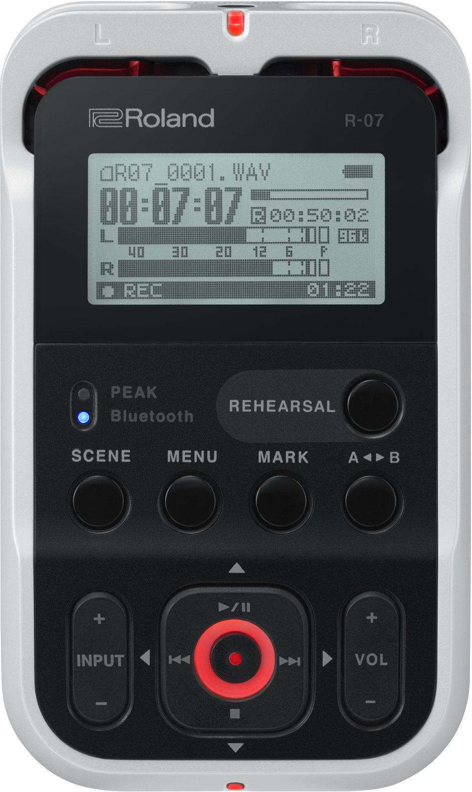 Draagbare digitale recorder Roland R-07 Wit