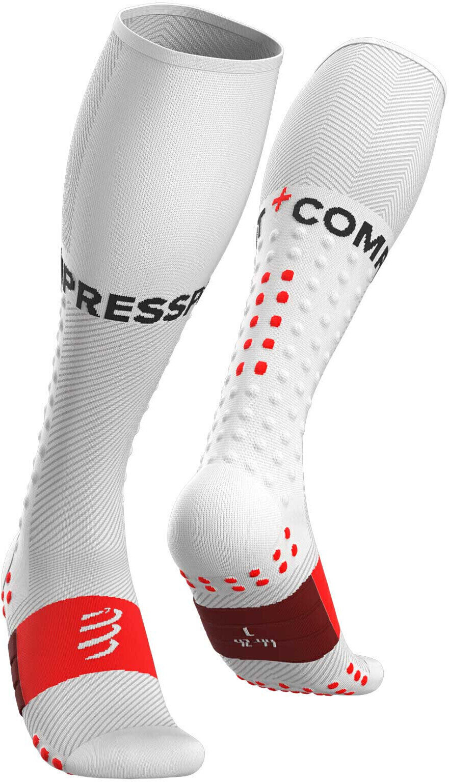 Κάλτσες Τρεξίματος Compressport Full Socks Run Λευκό T1 Κάλτσες Τρεξίματος